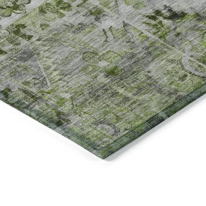 LOOMLAN Rugs Aelain Aloe Washable Indoor-Outdoor Rug