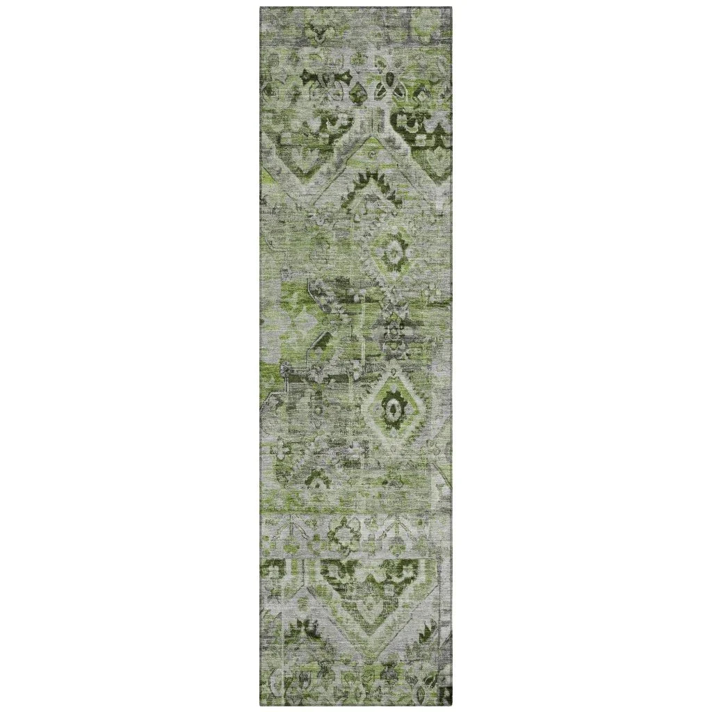 LOOMLAN Rugs Aelain Aloe Washable Indoor-Outdoor Rug