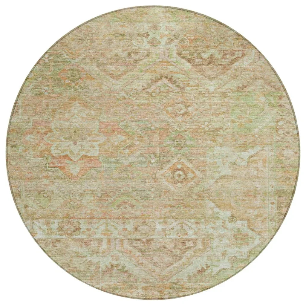 LOOMLAN Rugs Aelain Orange Washable Indoor-Outdoor Rug