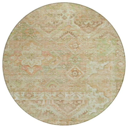 LOOMLAN Rugs Aelain Orange Washable Indoor-Outdoor Rug