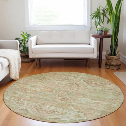 LOOMLAN Rugs Aelain Orange Washable Indoor-Outdoor Rug