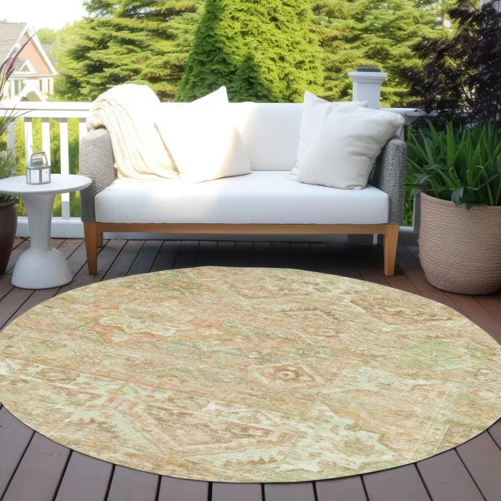 LOOMLAN Rugs Aelain Orange Washable Indoor-Outdoor Rug
