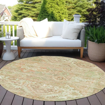 LOOMLAN Rugs Aelain Orange Washable Indoor-Outdoor Rug