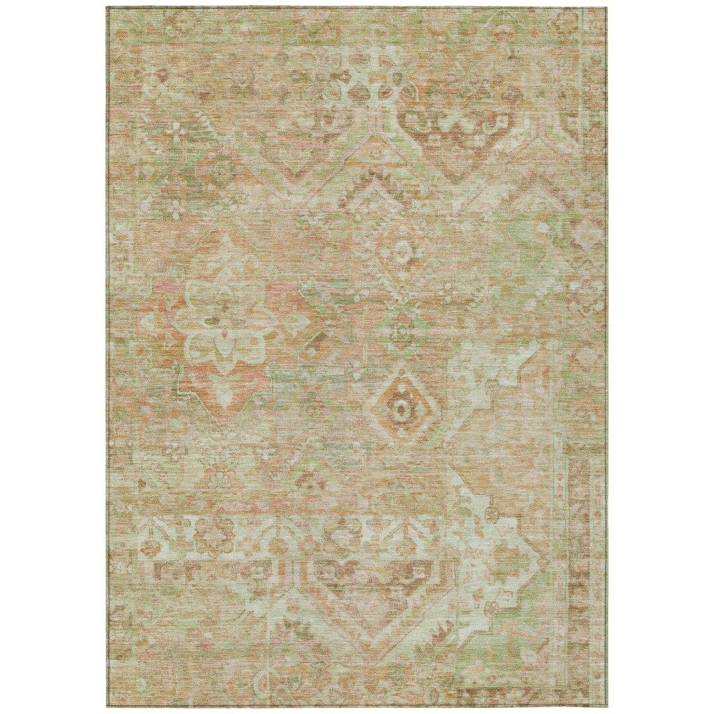LOOMLAN Rugs Aelain Orange Washable Indoor-Outdoor Rug