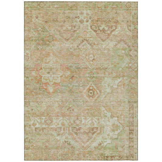 LOOMLAN Rugs Aelain Orange Washable Indoor-Outdoor Rug