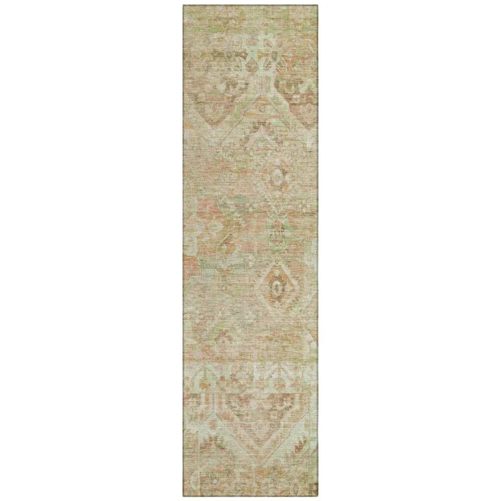 LOOMLAN Rugs Aelain Orange Washable Indoor-Outdoor Rug