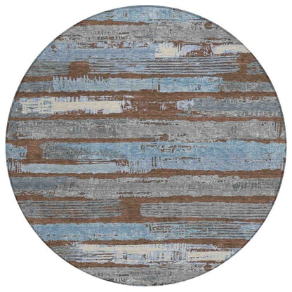 LOOMLAN Rugs Aelaris Chocolate Washable Indoor-Outdoor Rug