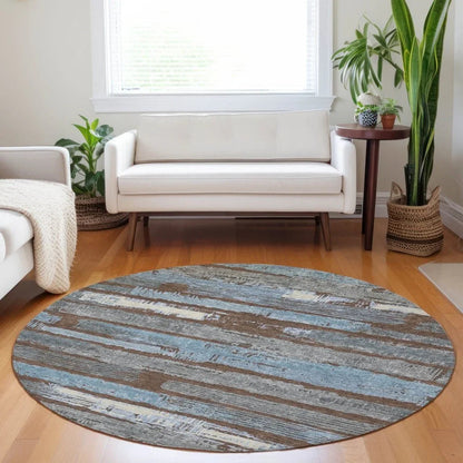 LOOMLAN Rugs Aelaris Chocolate Washable Indoor-Outdoor Rug