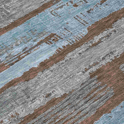 LOOMLAN Rugs Aelaris Chocolate Washable Indoor-Outdoor Rug