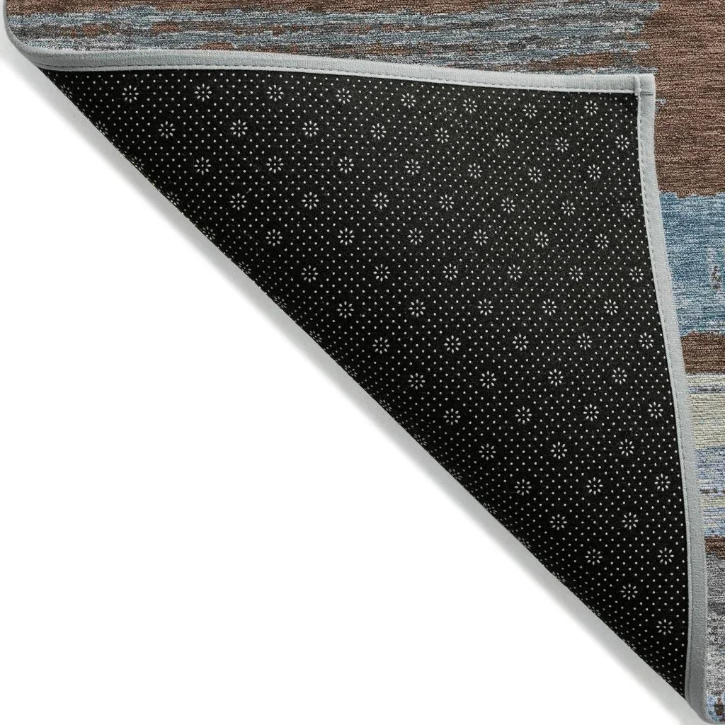 LOOMLAN Rugs Aelaris Chocolate Washable Indoor-Outdoor Rug
