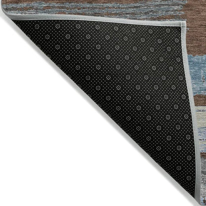 LOOMLAN Rugs Aelaris Chocolate Washable Indoor-Outdoor Rug