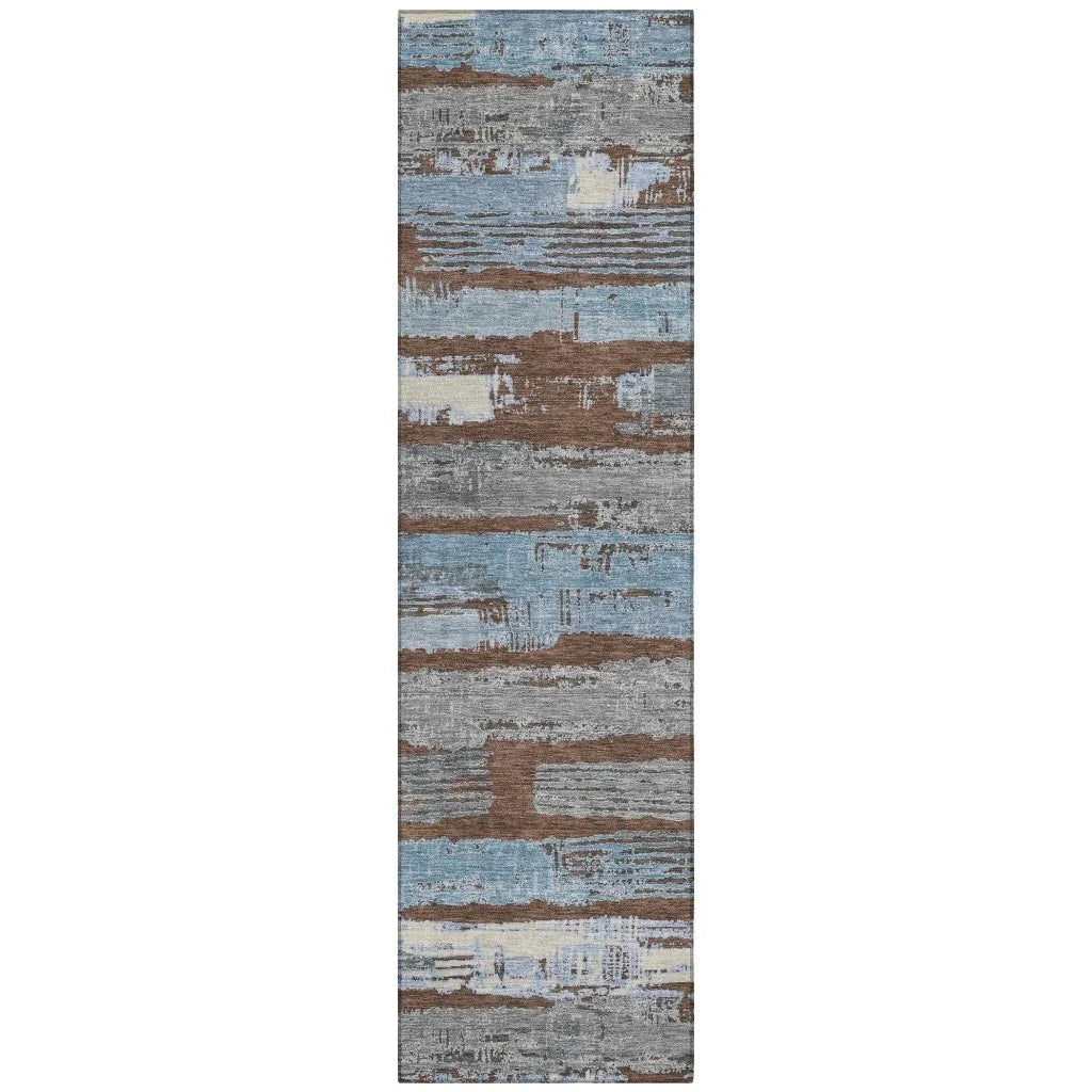 LOOMLAN Rugs Aelaris Chocolate Washable Indoor-Outdoor Rug