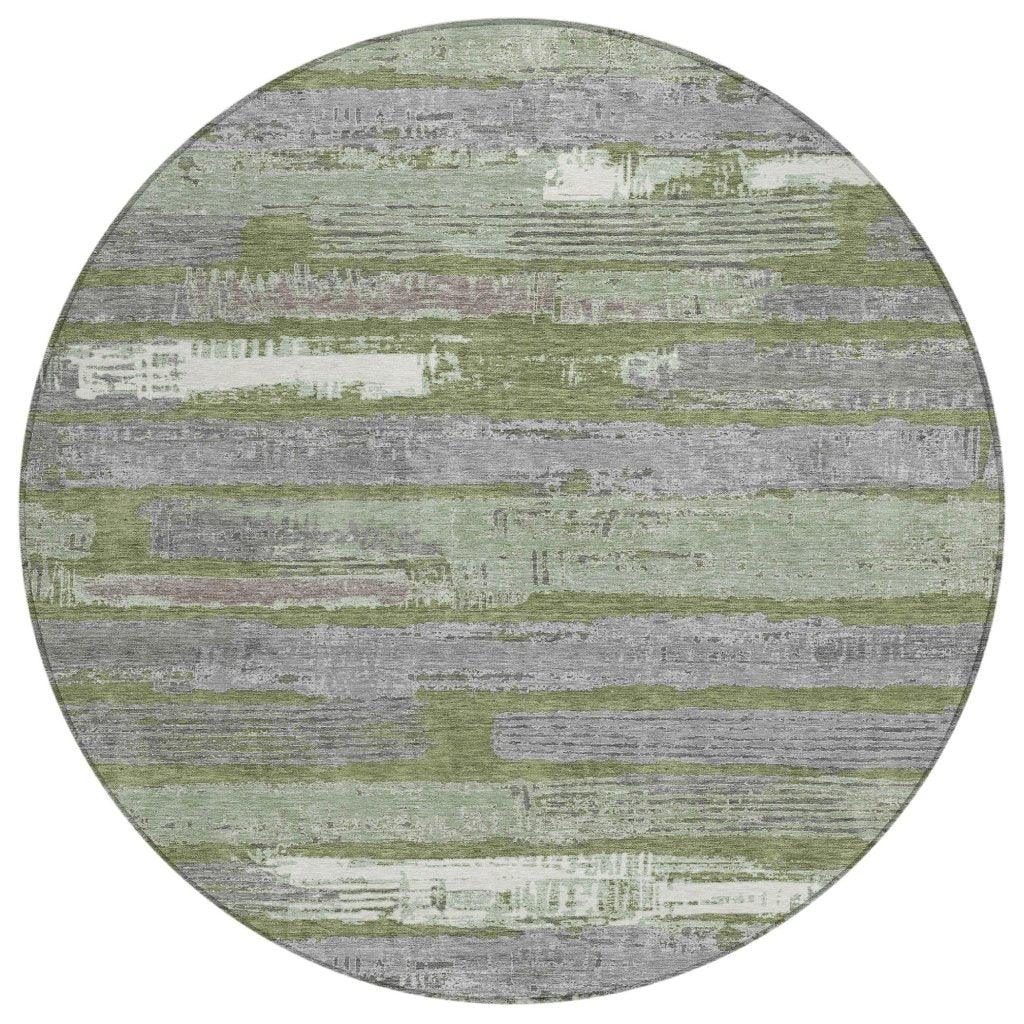 LOOMLAN Rugs Aelaris Green Washable Indoor-Outdoor Rug