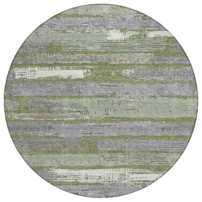 LOOMLAN Rugs Aelaris Green Washable Indoor-Outdoor Rug