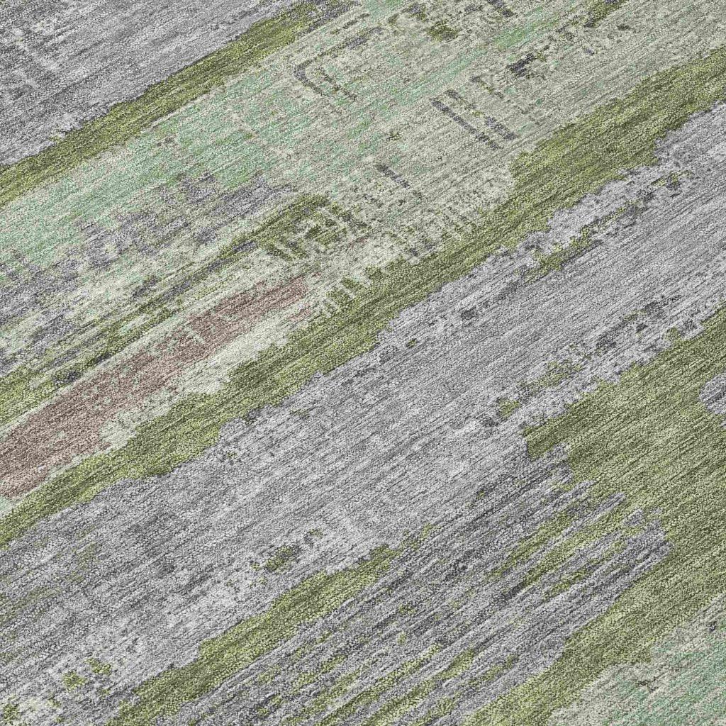 LOOMLAN Rugs Aelaris Green Washable Indoor-Outdoor Rug