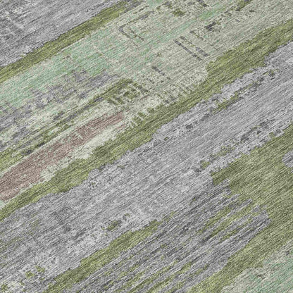 LOOMLAN Rugs Aelaris Green Washable Indoor-Outdoor Rug