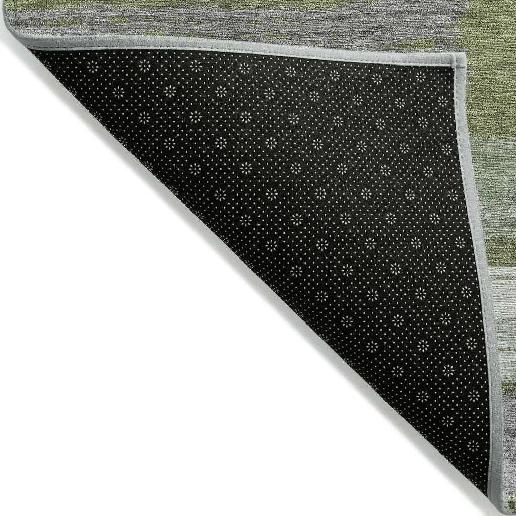LOOMLAN Rugs Aelaris Green Washable Indoor-Outdoor Rug
