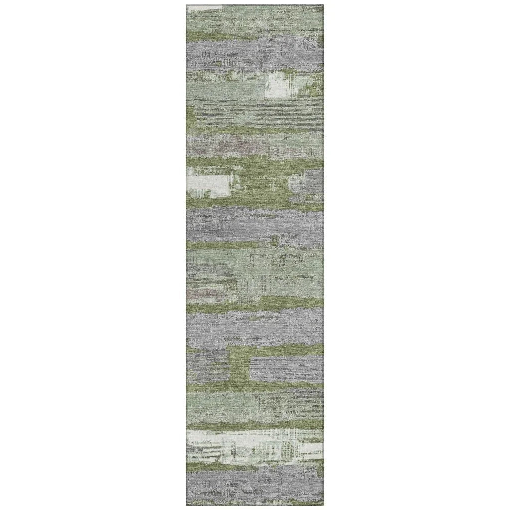 LOOMLAN Rugs Aelaris Green Washable Indoor-Outdoor Rug