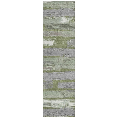 LOOMLAN Rugs Aelaris Green Washable Indoor-Outdoor Rug