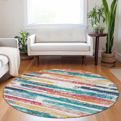 LOOMLAN Rugs Aelaris Ivory Washable Indoor-Outdoor Rug