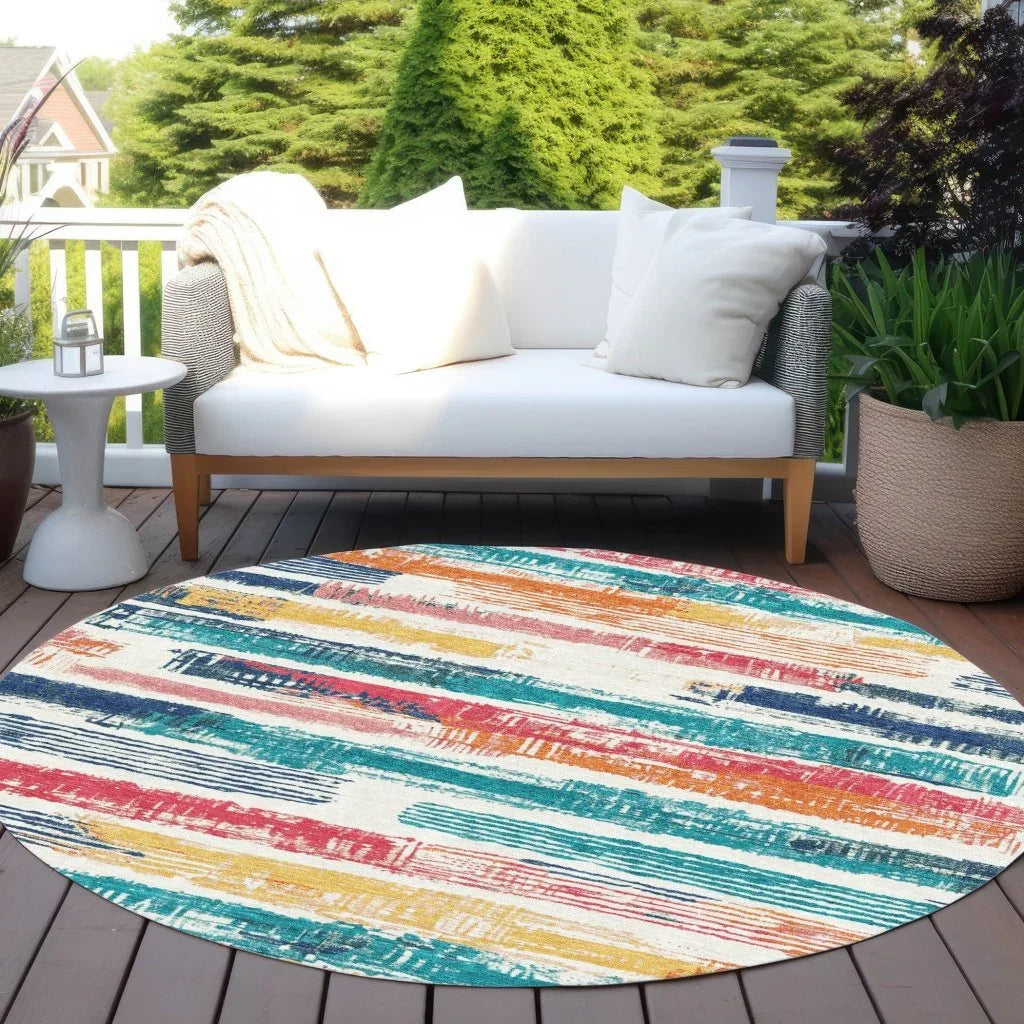 LOOMLAN Rugs Aelaris Ivory Washable Indoor-Outdoor Rug