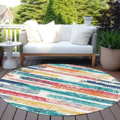 LOOMLAN Rugs Aelaris Ivory Washable Indoor-Outdoor Rug