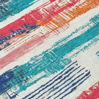 LOOMLAN Rugs Aelaris Ivory Washable Indoor-Outdoor Rug