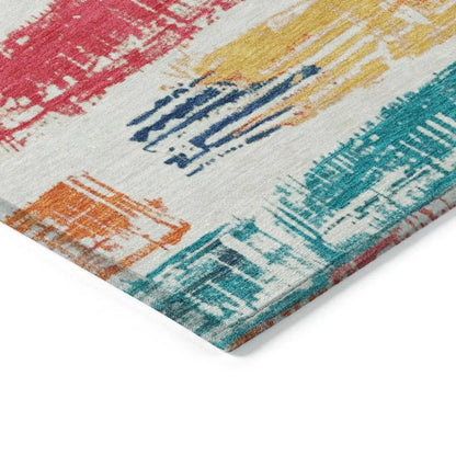 LOOMLAN Rugs Aelaris Ivory Washable Indoor-Outdoor Rug
