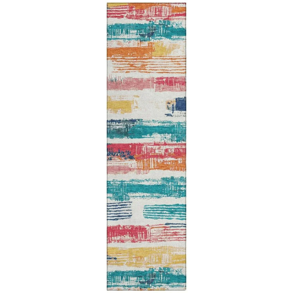 LOOMLAN Rugs Aelaris Ivory Washable Indoor-Outdoor Rug