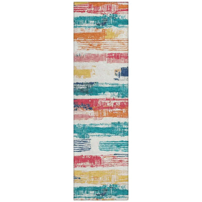 LOOMLAN Rugs Aelaris Ivory Washable Indoor-Outdoor Rug