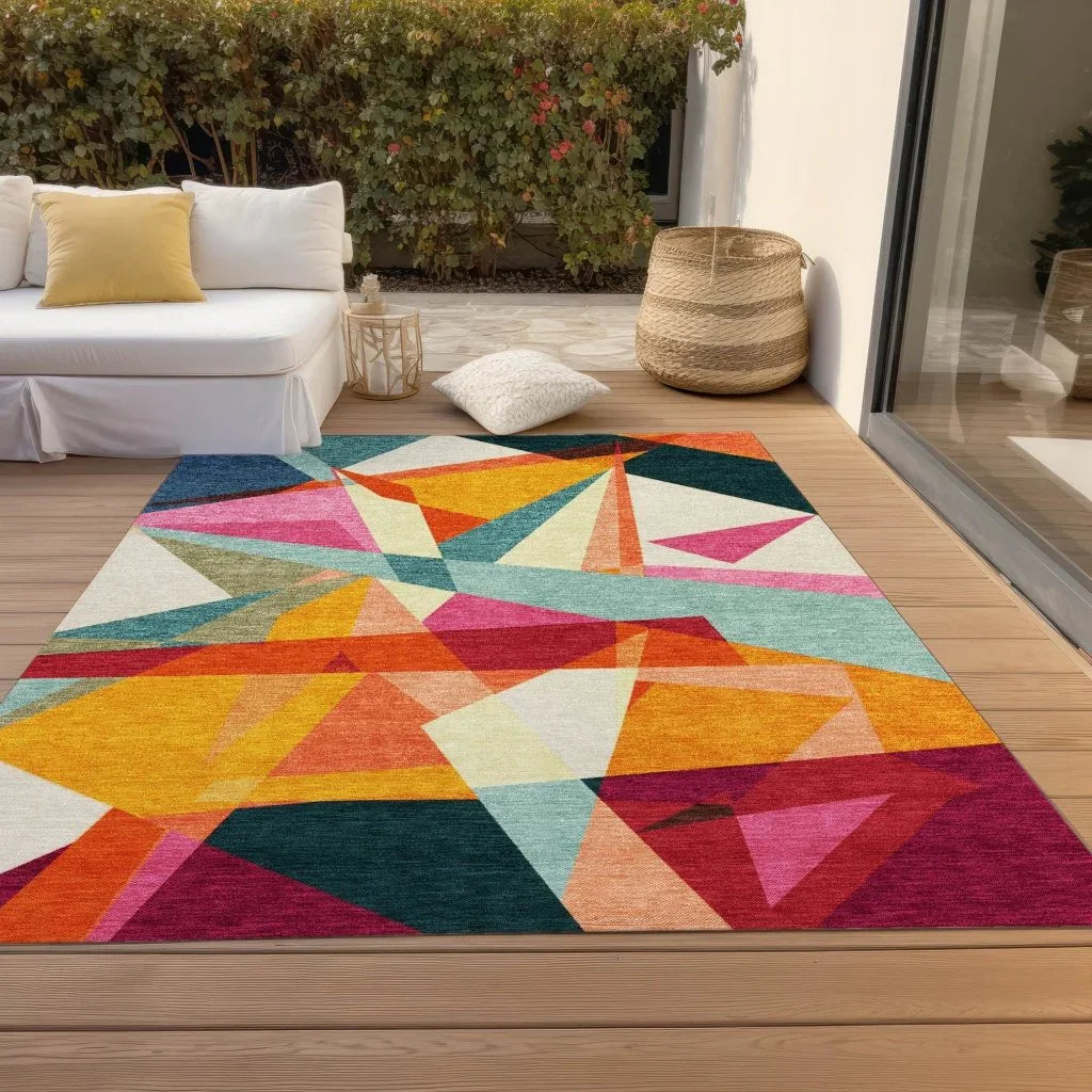 LOOMLAN Rugs Aelas Ivory Washable Indoor-Outdoor Rug
