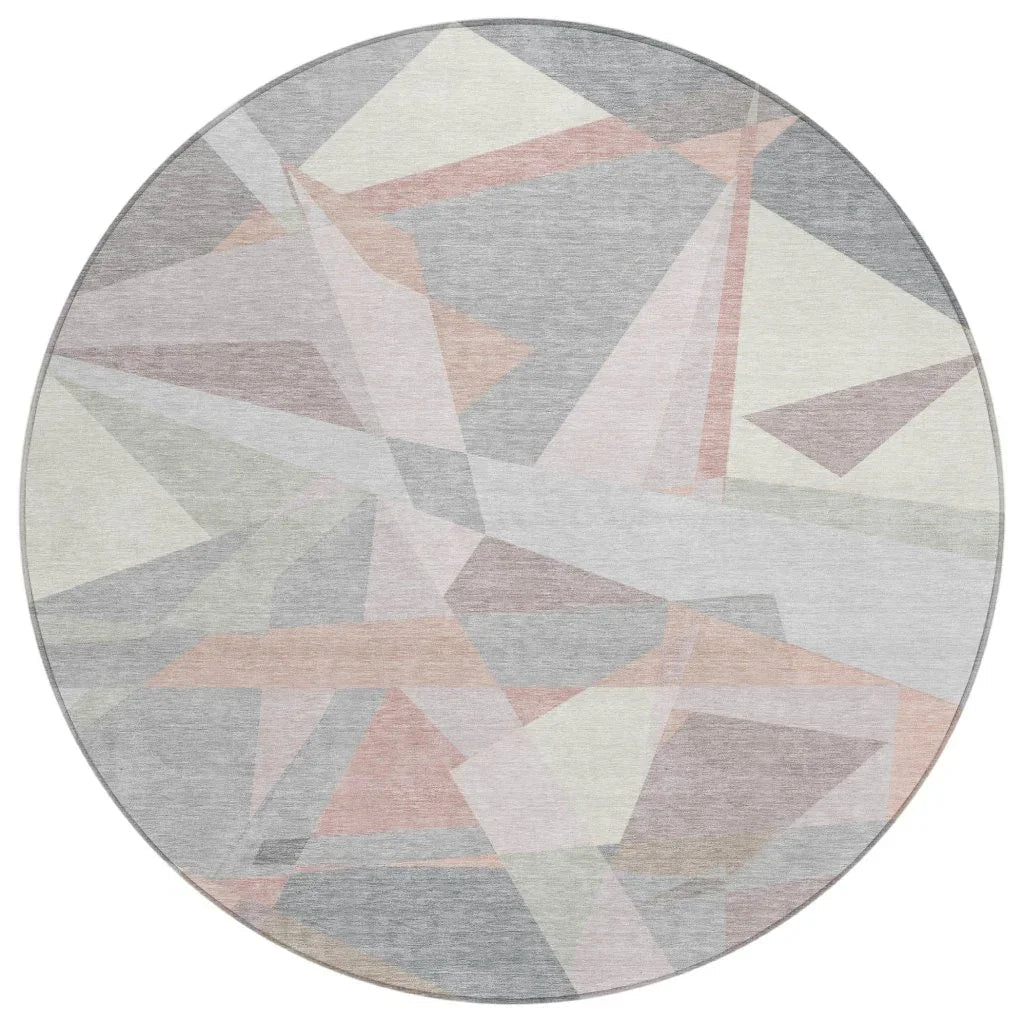 LOOMLAN Rugs Aelas Pink Washable Indoor-Outdoor Rug