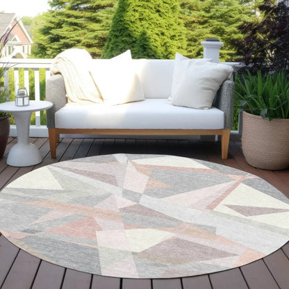 LOOMLAN Rugs Aelas Pink Washable Indoor-Outdoor Rug
