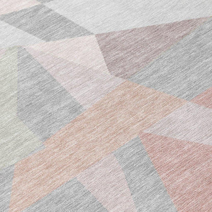 LOOMLAN Rugs Aelas Pink Washable Indoor-Outdoor Rug