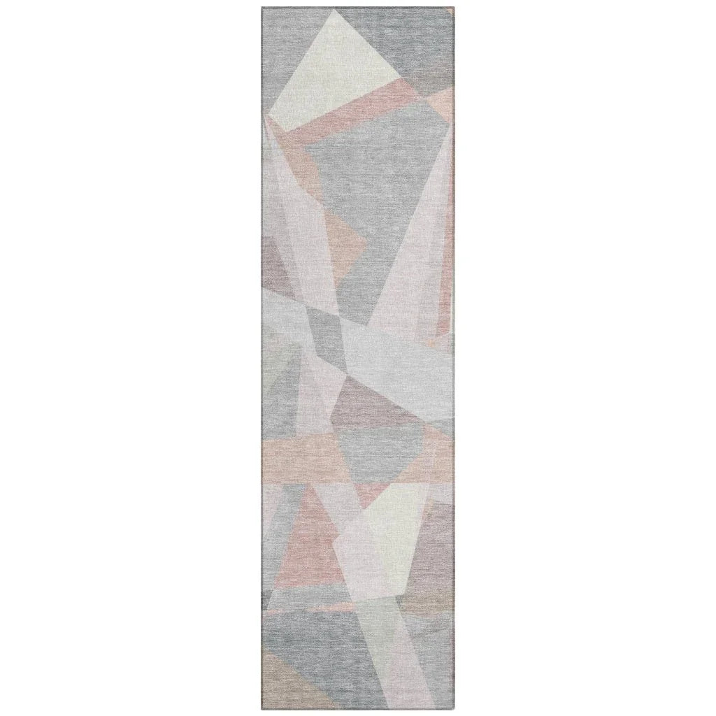 LOOMLAN Rugs Aelas Pink Washable Indoor-Outdoor Rug