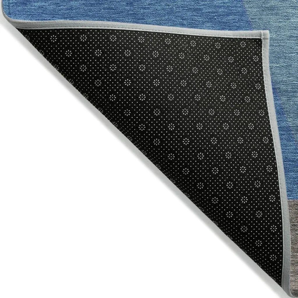 LOOMLAN Rugs Aeleth Blue Washable Indoor-Outdoor Rug