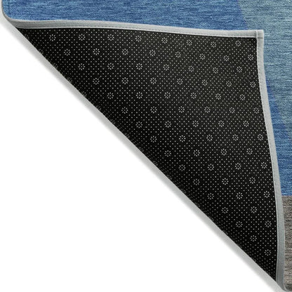 LOOMLAN Rugs Aeleth Blue Washable Indoor-Outdoor Rug