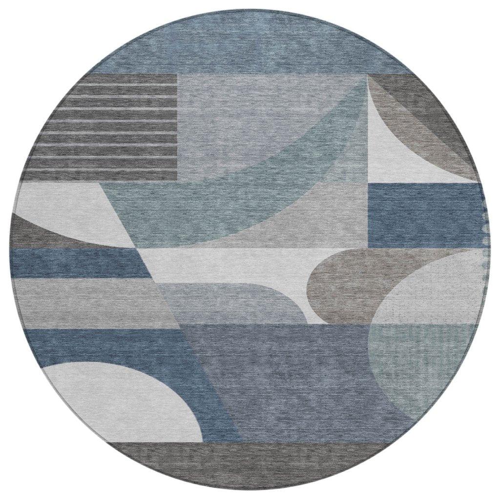LOOMLAN Rugs Aeleth Gray Washable Indoor-Outdoor Rug