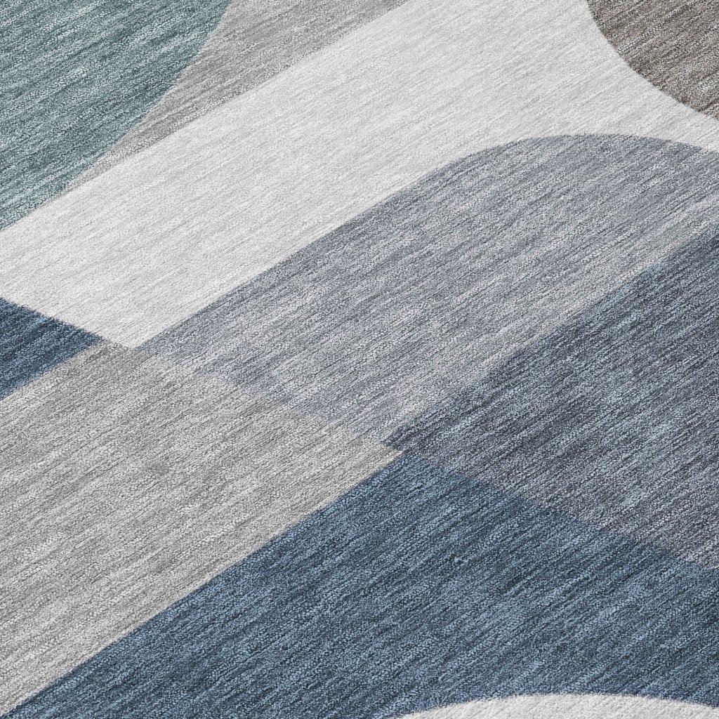 LOOMLAN Rugs Aeleth Gray Washable Indoor-Outdoor Rug