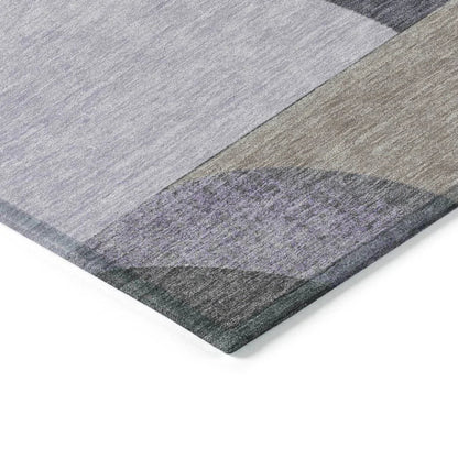 LOOMLAN Rugs Aeleth Purple Washable Indoor-Outdoor Rug