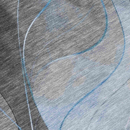 LOOMLAN Rugs Aelien Blue Washable Indoor-Outdoor Rug