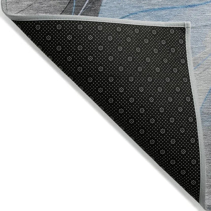 LOOMLAN Rugs Aelien Blue Washable Indoor-Outdoor Rug