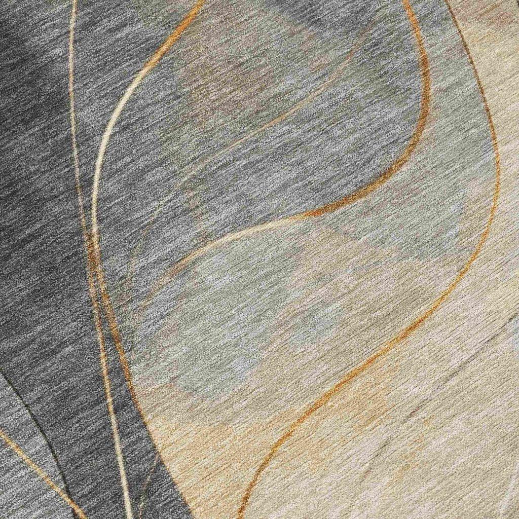 LOOMLAN Rugs Aelien Gray Washable Indoor-Outdoor Rug