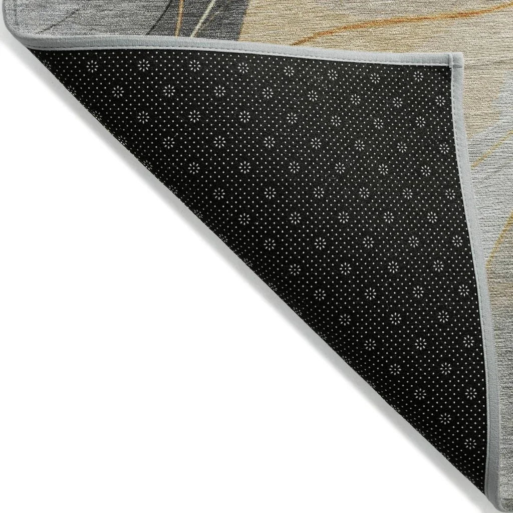 LOOMLAN Rugs Aelien Gray Washable Indoor-Outdoor Rug