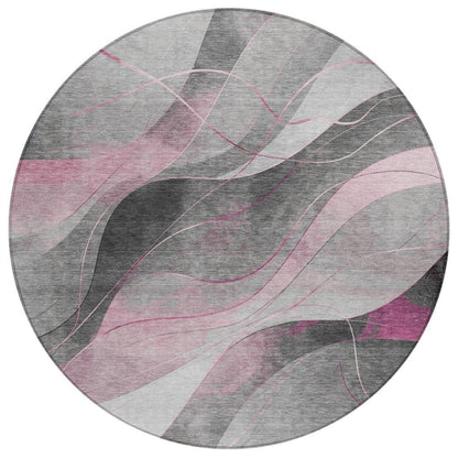 LOOMLAN Rugs Aelien Pink Washable Indoor-Outdoor Rug