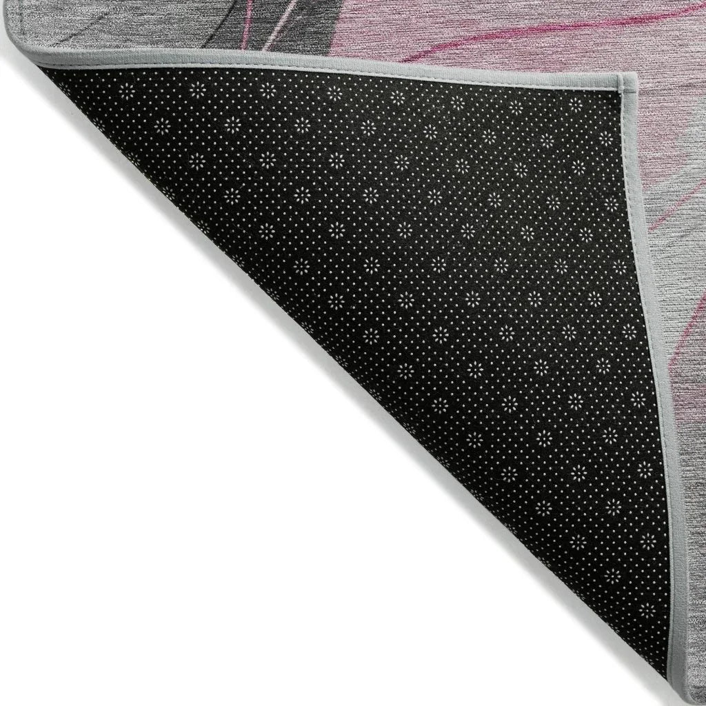 LOOMLAN Rugs Aelien Pink Washable Indoor-Outdoor Rug