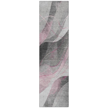 LOOMLAN Rugs Aelien Pink Washable Indoor-Outdoor Rug