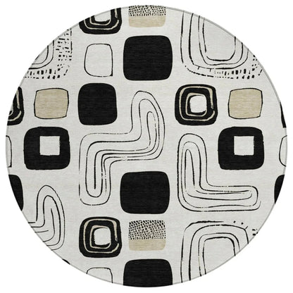 LOOMLAN Rugs Aelira Ivory Washable Indoor-Outdoor Rug