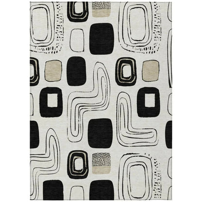 LOOMLAN Rugs Aelira Ivory Washable Indoor-Outdoor Rug