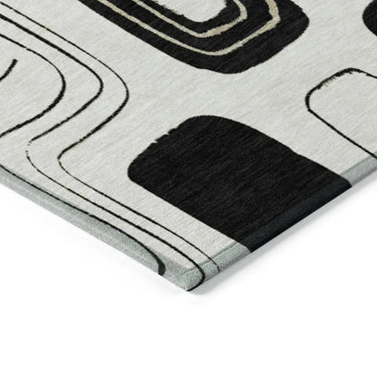 LOOMLAN Rugs Aelira Ivory Washable Indoor-Outdoor Rug